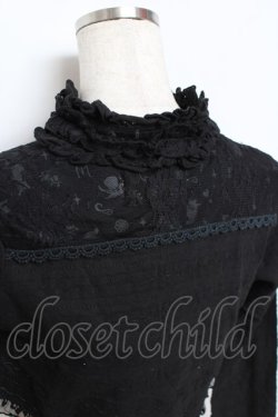 画像3: GRAMM / レース切替スタンドカラーショートボレロ  黒 Y-25-11-22-104-HN-TO-SZ-ZY