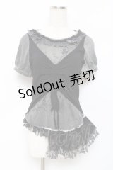 GRAMM / ビスチェレイヤード風ptカットソー  グレー Y-25-11-22-105-HN-TO-SZ-ZY