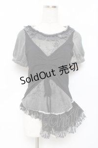 GRAMM / ビスチェレイヤード風ptカットソー  グレー Y-25-11-22-105-HN-TO-SZ-ZY