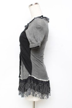 画像2: GRAMM / ビスチェレイヤード風ptカットソー  グレー Y-25-11-22-105-HN-TO-SZ-ZY