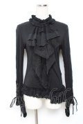 GRAMM / スタンドカラーレースジャボ風カットソー  黒 Y-25-11-22-106-HN-TO-SZ-ZY