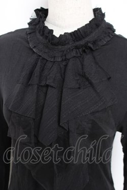 画像5: GRAMM / スタンドカラーレースジャボ風カットソー  黒 Y-25-11-22-106-HN-TO-SZ-ZY