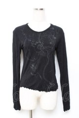 GRAMM / プリントカットソー  黒 Y-25-11-22-107-HN-TO-SZ-ZI