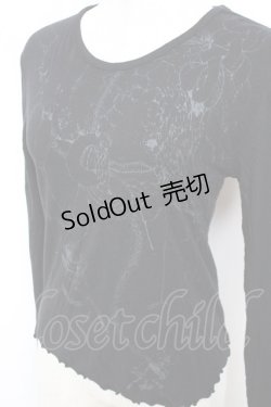 画像3: GRAMM / プリントカットソー  黒 Y-25-11-22-107-HN-TO-SZ-ZI