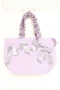 Maison de FLEUR / Maison de FLEUR×Misako Aoki/Mリボンキャンバストートバッグ  ラベンダー Y-25-11-22-018-LO-BG-SZ-ZY