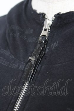 画像4: h.ANARCHY / プリント入レースアップZIPパーカー  黒 Y-25-11-22-111-HN-TO-SZ-ZY