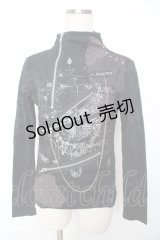 h.ANARCHY / ZIP×チェーンデザインptカットソー  黒 Y-25-11-22-113-HN-TO-SZ-ZY