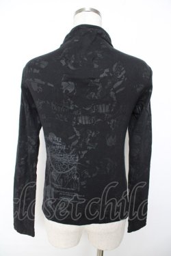 画像2: h.ANARCHY / ZIP×チェーンデザインptカットソー  黒 Y-25-11-22-113-HN-TO-SZ-ZY