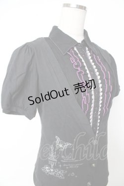 画像3: HONEY / レイヤード風ブラウス  黒 Y-25-11-22-114-HN-TO-SZ-ZY