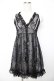 画像1: HONEY / ドットシフォン重ねバタフライptワンピース  黒×ラベンダー Y-25-11-22-115-HN-OP-SZ-ZY (1)