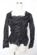画像1: h.naoto Blood / レースアップフリルptレイヤード風トップス  黒 Y-25-11-22-116-HN-TO-SZ-ZY (1)