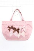 Maison de FLEUR / Chocolatリボントートバッグ  ピンク Y-25-11-22-019-LO-BG-SZ-ZT1126Y