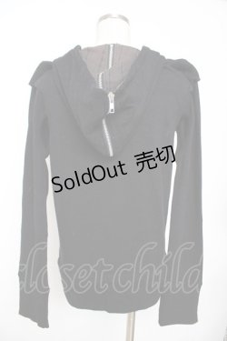 画像2: Sixh / 安ピン刺繍ニットフードパーカー  黒 Y-25-11-22-117-HN-TO-SZ-ZY