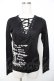 画像1: PEACE NOW / レースアップpt入りニットソー M 黒 Y-25-11-22-118-PU-TO-SZ-ZY (1)