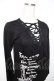 画像3: PEACE NOW / レースアップpt入りニットソー M 黒 Y-25-11-22-118-PU-TO-SZ-ZY (3)