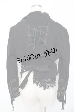 画像2: GRAMM / グローブデザインレースフリルボレロ  黒 Y-25-11-22-119-HN-TO-SZ-ZY