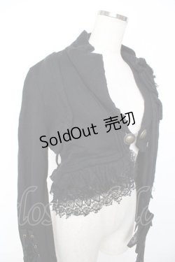 画像4: GRAMM / グローブデザインレースフリルボレロ  黒 Y-25-11-22-119-HN-TO-SZ-ZY
