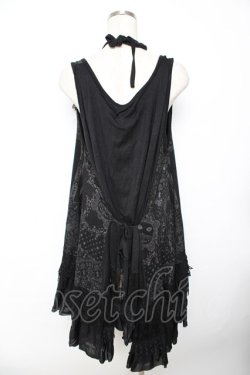 画像2: GRAMM / プリント入レイヤード風ワンピース  黒 Y-25-11-22-120-HN-OP-SZ-ZY