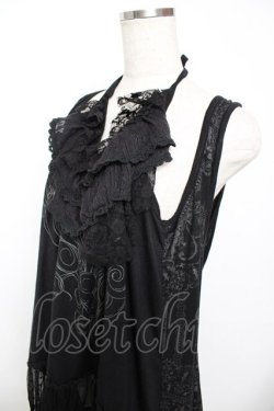 画像3: GRAMM / プリント入レイヤード風ワンピース  黒 Y-25-11-22-120-HN-OP-SZ-ZY