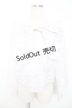 画像1: evelyn / チェックフリルブラウス  ラベンダー Y-25-11-22-122-LO-BL-SZ-ZY