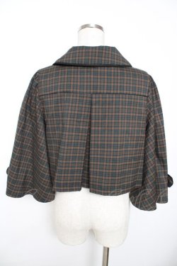 画像2: axes femme POETIQUE / ダブルボタンケープジャケット  グリーン Y-25-11-22-127-AX-JA-SZ-ZY