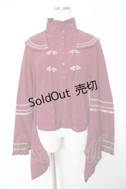 画像1: Desoro Works / 琉球浪漫物語着物袖ぶらうす  ワイン Y-25-11-22-128-GO-BL-SZ-OS