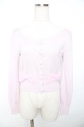 Emily Temple cute / ラメ混オーガンジーリボンカーディガン  ピンク Y-25-11-22-129-ET-TO-SZ-ZY