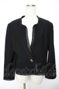 KANEKO ISAO / フリル付きジャケット  黒 Y-25-11-22-130-EL-JA-SZ-ZY
