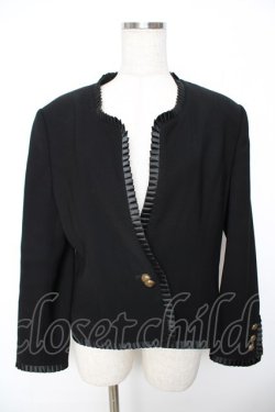 画像1: KANEKO ISAO / フリル付きジャケット  黒 Y-25-11-22-130-EL-JA-SZ-ZY