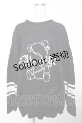 Amilige / ベアプリントニット  黒 Y-25-11-22-132-PU-TO-SZ-ZY