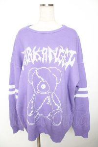 Amilige / ベアプリントニット  パープル Y-25-11-22-133-PU-TO-SZ-ZS