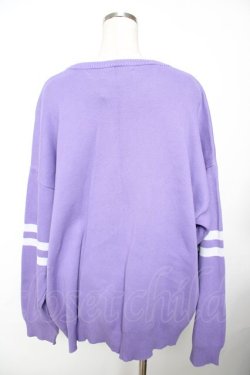 画像2: Amilige / ベアプリントニット  パープル Y-25-11-22-133-PU-TO-SZ-ZY
