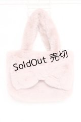 Leur Getter / リボンファーハンドバック  ピンク Y-25-11-22-021-LU-BG-SZ-ZT1126Y