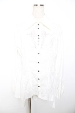 画像1: Ozz Croce / 刺繍入り燕尾ブラウス  白 Y-25-11-22-136-OO-BL-SZ-ZY