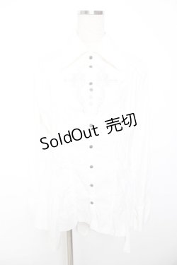 画像1: Ozz Croce / 刺繍入り燕尾ブラウス  白 Y-25-11-22-136-OO-BL-SZ-ZY