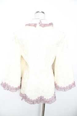 画像2: Hinana Queena / 菫の秘め事 チャイナ風姫袖トップス  オフ Y-25-11-22-137-LO-TO-SZ-ZY