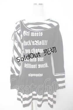 画像1: ALGONQUINS / レイヤード風ボーダーチュニ   Y-25-11-22-139-AL-TO-SZ-ZY