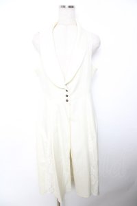 axes femme / ジレ風ロングベスト F 生成り Y-25-11-22-141-AX-TO-SZ-ZY