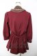 画像2: axes femme / 襟付きビスチェブラウス M ワイン Y-25-11-22-142-AX-BL-SZ-ZY (2)