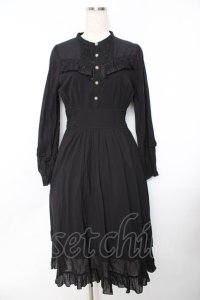 axes femme / フリルワンピース F 黒 Y-25-11-22-146-AX-OP-SZ-ZI