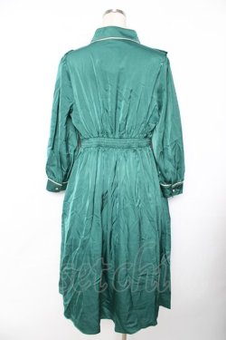 画像2: axes femme / 配色パイピングボウタイワンピース F グリーン Y-25-11-22-147-AX-OP-SZ-ZY