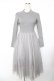 画像1: axes femme / チュールドッキングニットワンピース M グレー Y-25-11-22-149-AX-OP-SZ-ZY (1)
