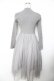 画像2: axes femme / チュールドッキングニットワンピース M グレー Y-25-11-22-149-AX-OP-SZ-ZY (2)