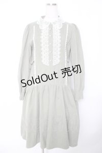 axes femme POETIQUE / 刺繍レースワンピース  グリーン Y-25-11-22-156-AX-OP-SZ-ZY