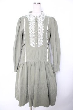 画像1: axes femme POETIQUE / 刺繍レースワンピース  グリーン Y-25-11-22-156-AX-OP-SZ-ZY