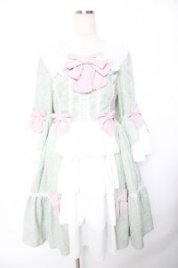 axes femme kawaii / メアリー姫袖ドレス M ミント Y-25-11-22-161-AX-OP-SZ-ZY