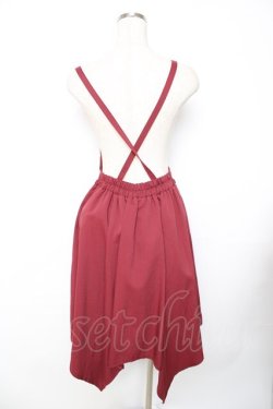 画像2: axes femme / サス付きイレヘムデザインスカート M ワイン Y-25-11-22-165-AX-SK-SZ-ZY