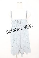 axes femme / ドットレースチュニック M サックス Y-25-11-22-166-AX-OP-SZ-ZY