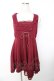画像1: axes femme / ウエストレースアップワンピース M ワイン Y-25-11-22-168-AX-OP-SZ-ZY (1)