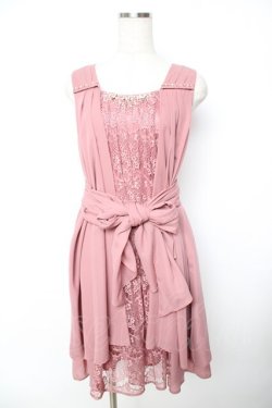 画像1: axes femme / 3WAYショール付きドレス  ピンク Y-25-11-22-171-AX-OP-SZ-ZY